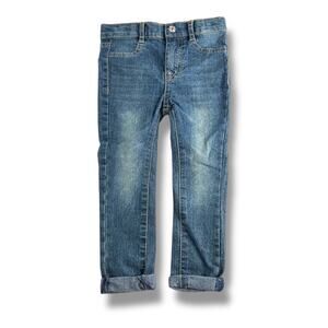 Girls Toddler 7 for all Mankind Cuffed Denim Jeans 2579 2T